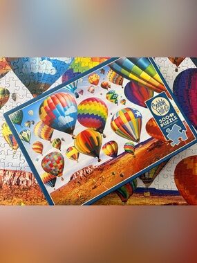 Cobble Hill | "Up In The Air" 500pc Hot Air Balloon Jigsaw Puzzle - Complete